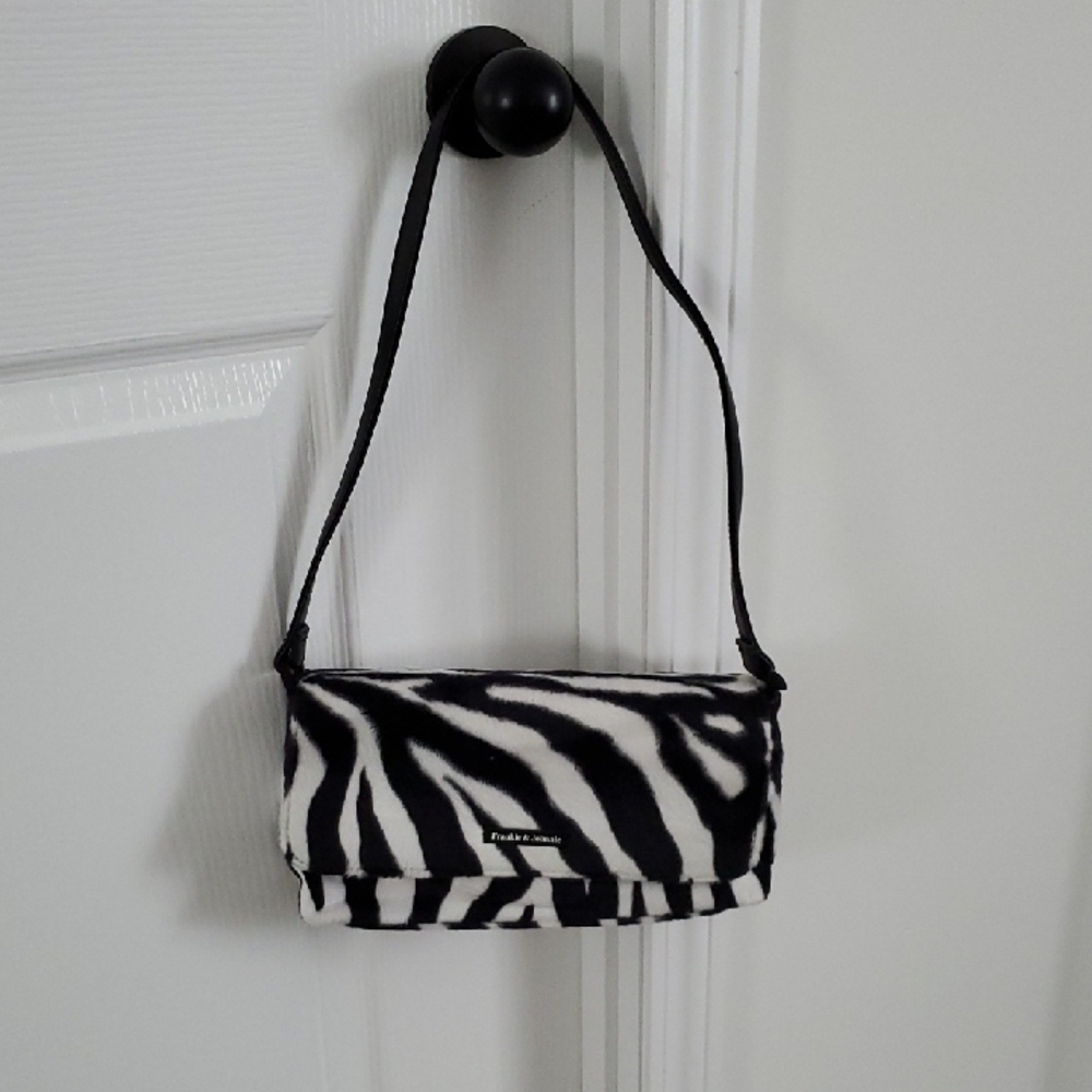 Frankie & Johnnie Zebra Print Black and White Shoulder Bag